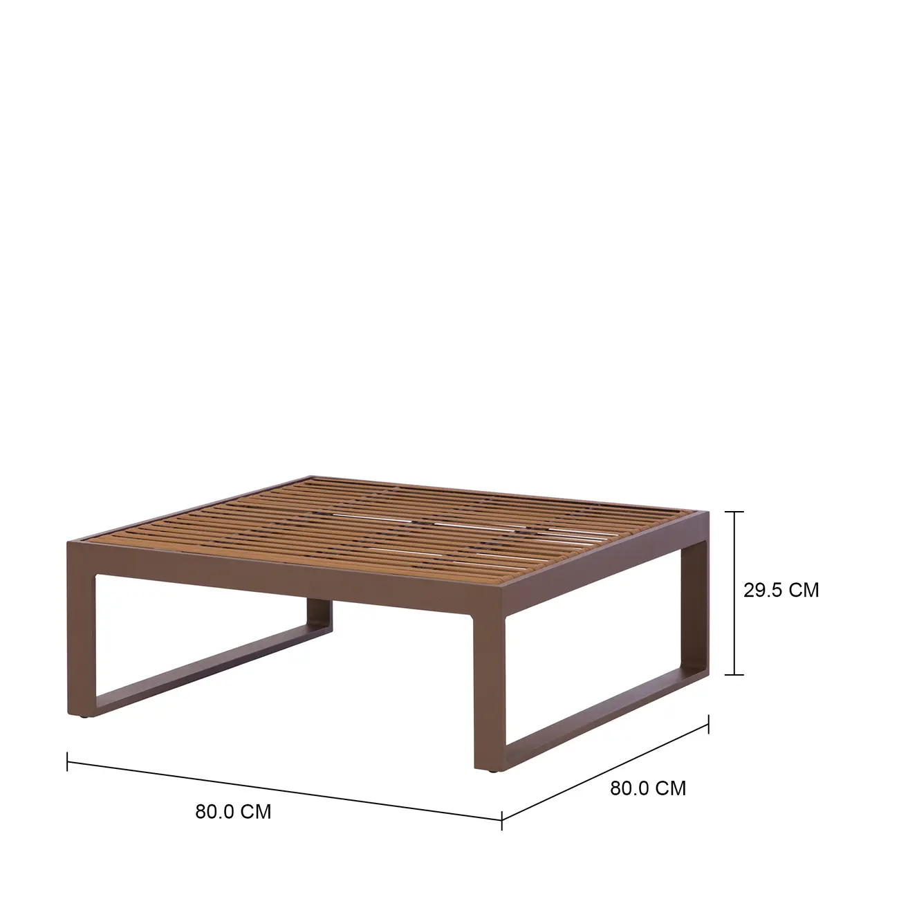 MESA DE CENTRO 80 CM X 80 CM PÂNDANO - CAFÉ/CAFÉ - Foto 4