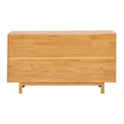 BUFFET 2 PORTAS DE CORRER COM PALHINHA 1,40 M X 40 CM PALHANDI - AMÊNDOA/NATURAL - Foto 7