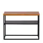 PRETO/NOZES - MESA LATERAL 70 CM X 25 CM SHELVES