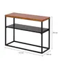 MESA LATERAL 70 CM X 25 CM SHELVES - PRETO/NOZES - Foto 4