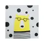 TELA 28 CM X 28 CM GEEK&FUN BEAR - PRETO/BANANA - Foto 1