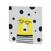 TELA 28 CM X 28 CM GEEK&FUN BEAR - PRETO/BANANA - Foto 2