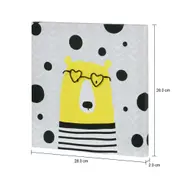 TELA 28 CM X 28 CM GEEK&FUN BEAR - PRETO/BANANA - Foto 3