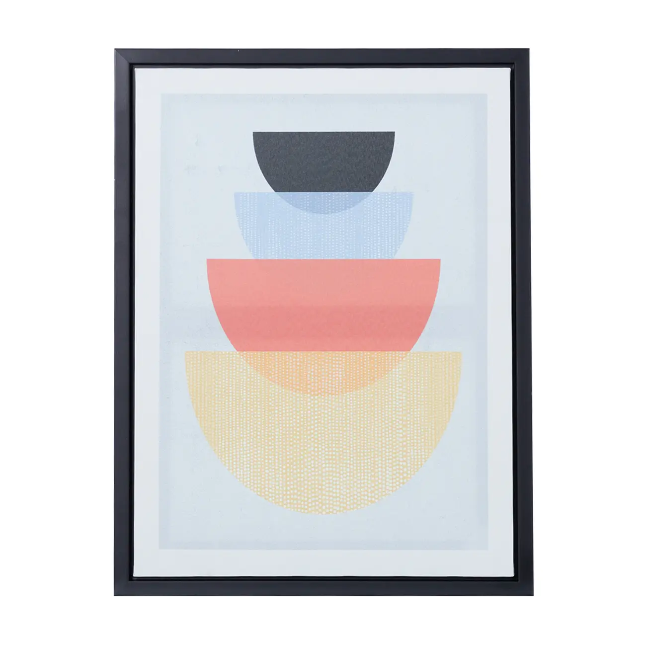 QUADRO 45 CM X 60 CM HARMONIC GEO I - PRETO/MULTICOR - Foto 1