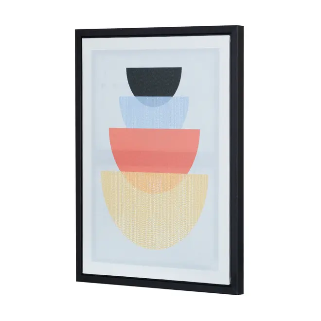 QUADRO 45 CM X 60 CM HARMONIC GEO I - PRETO/MULTICOR - Foto 2