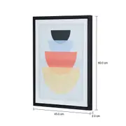QUADRO 45 CM X 60 CM HARMONIC GEO I - PRETO/MULTICOR - Foto 3