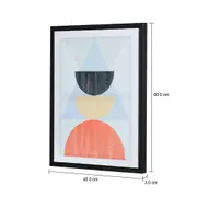 QUADRO 45 CM X 60 CM HARMONIC GEO II - PRETO/MULTICOR - Foto 3