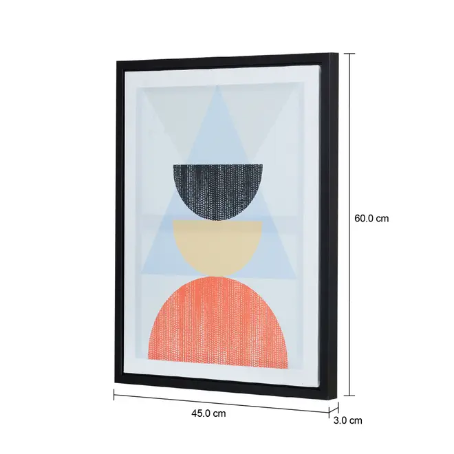QUADRO 45 CM X 60 CM HARMONIC GEO II - PRETO/MULTICOR - Foto 3