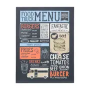 TELA 30 CM X 40 CM FOOD TRUCK MENU - MULTICOR - Foto 1