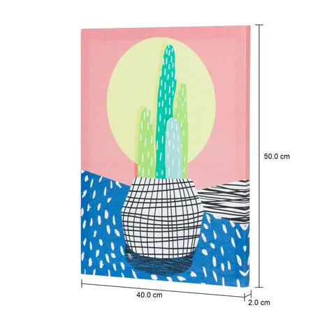 Imagem com medidas do produto TELA 40 CM X 50 CM POPGARDEN CACTOS