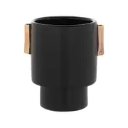 VASO 15 CM TROPHY - PRETO/OURO - Foto 1