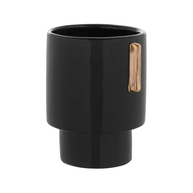 VASO 15 CM TROPHY - PRETO/OURO - Foto 2