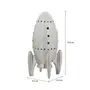 ADORNO MESA LED 19 CM COSMO NAVE - BRANCO/PRATA - Foto 4