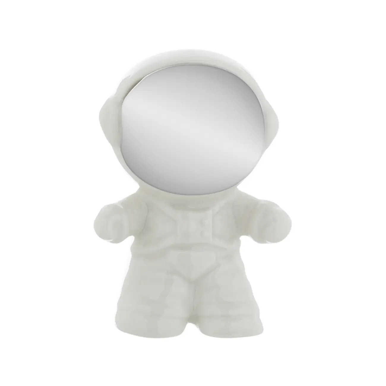 ADORNO MESA 8 CM COSMO NAUTA - BRANCO/PRATA - Foto 1