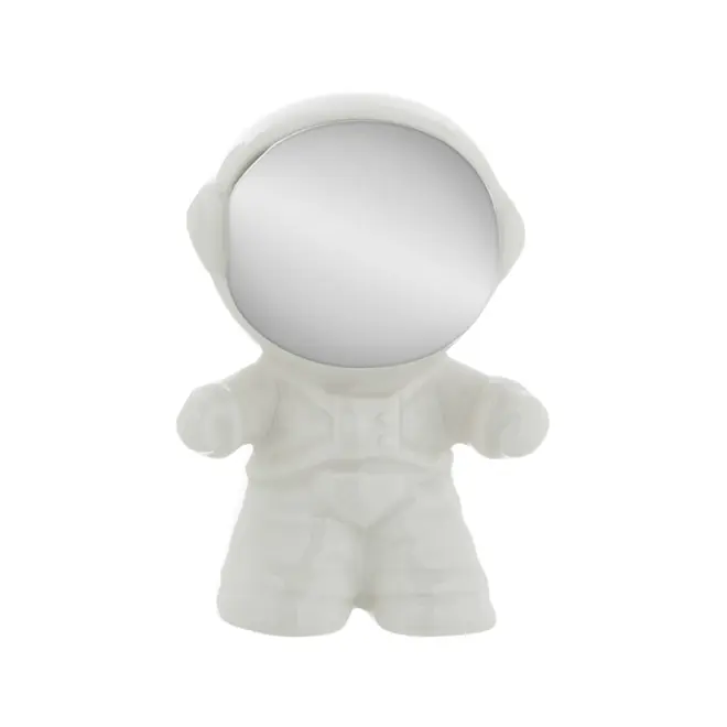 ADORNO MESA 8 CM COSMO NAUTA - BRANCO/PRATA - Foto 1