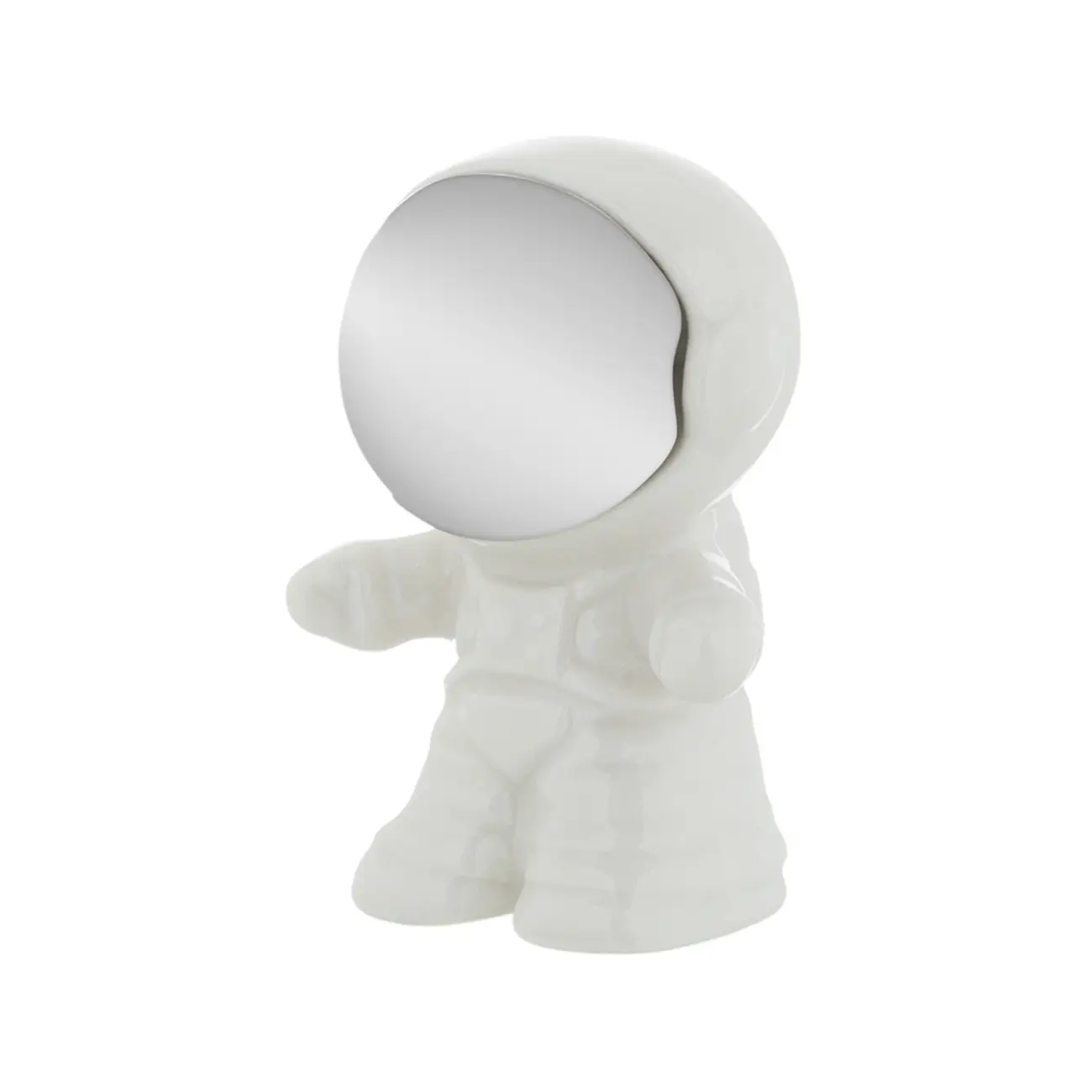 ADORNO MESA 8 CM COSMO NAUTA - BRANCO/PRATA - Foto 2