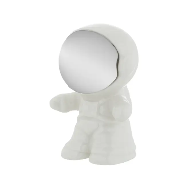 ADORNO MESA 8 CM COSMO NAUTA - BRANCO/PRATA - Foto 2