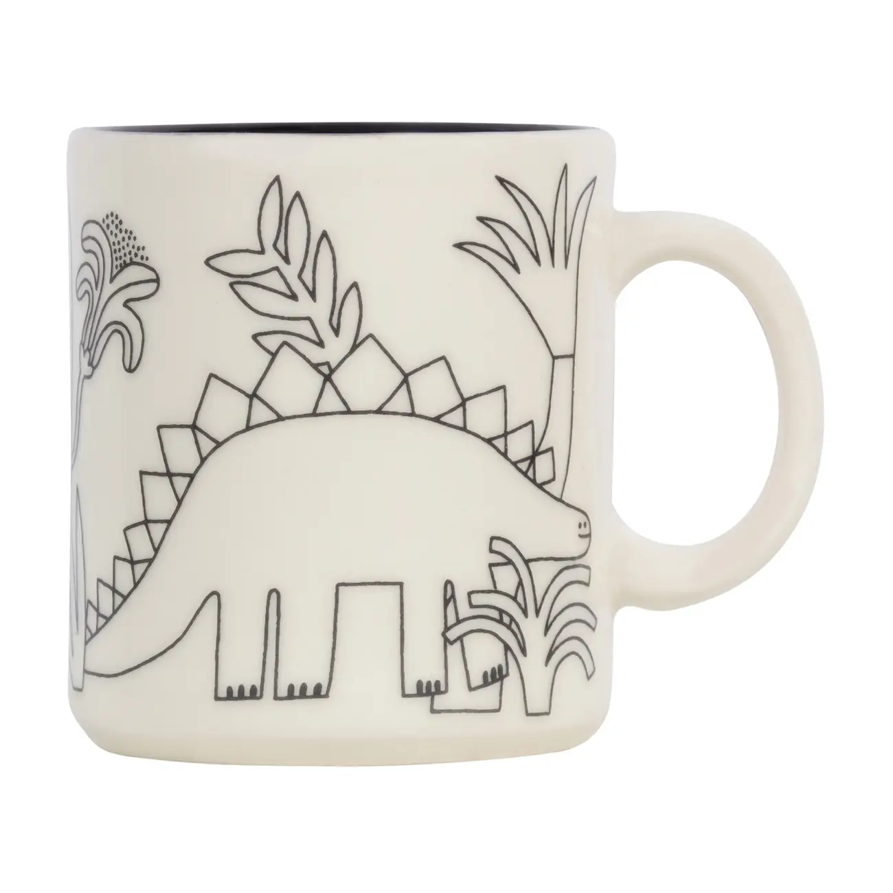 CANECA 270 ML BENTOSSAURO - OFF WHITE/PRETO - Foto 1