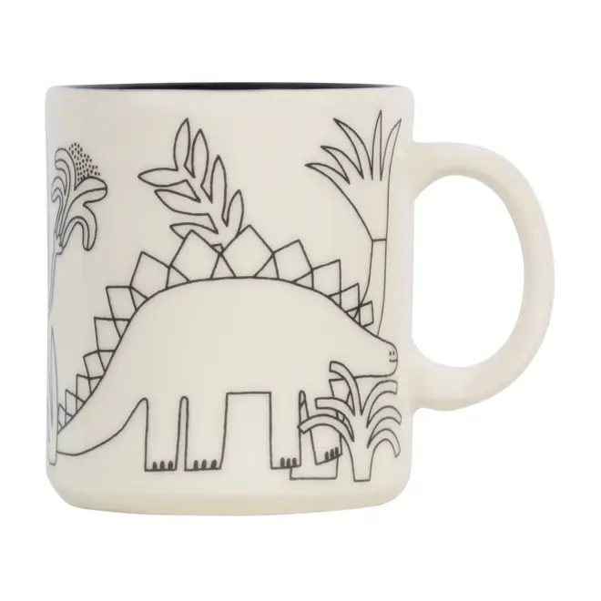 CANECA 270 ML BENTOSSAURO - OFF WHITE/PRETO - Foto 1