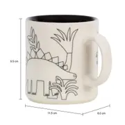 CANECA 270 ML BENTOSSAURO - OFF WHITE/PRETO - Foto 5