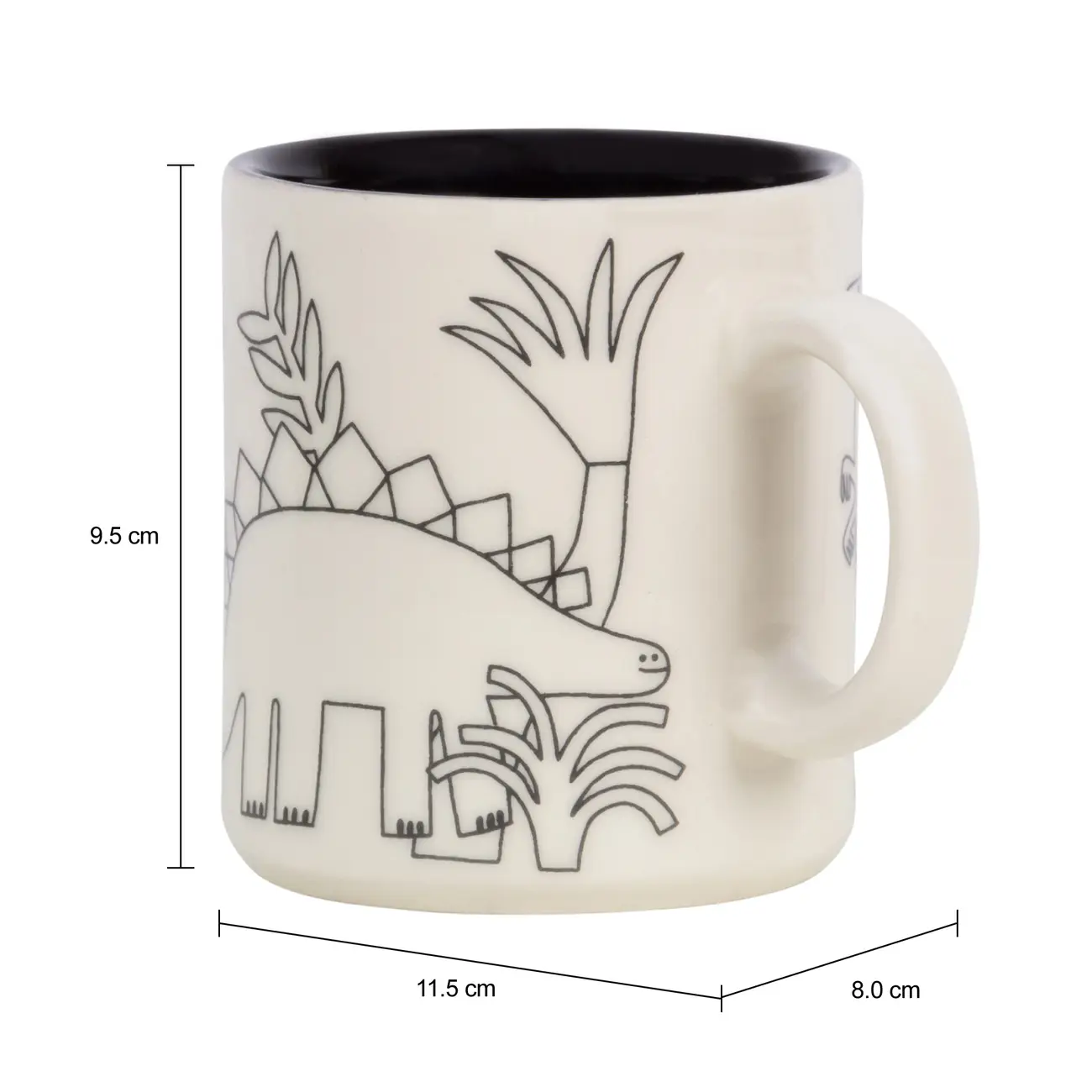 CANECA 270 ML BENTOSSAURO - OFF WHITE/PRETO - Foto 5