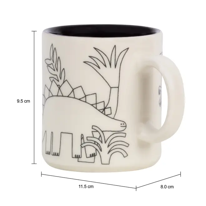 CANECA 270 ML BENTOSSAURO - OFF WHITE/PRETO - Foto 5