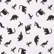 LENÇOL COM ELÁSTICO INFANTIL 78 CM X 1,62 M X 18 CM BENTOSSAURO DINOS - OFF WHITE/PRETO - Foto 3