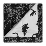 EDREDOM DE SOLTEIRO 1,60 M X 2,40 M BENTOSSAURO - OFF WHITE/PRETO - Foto 1