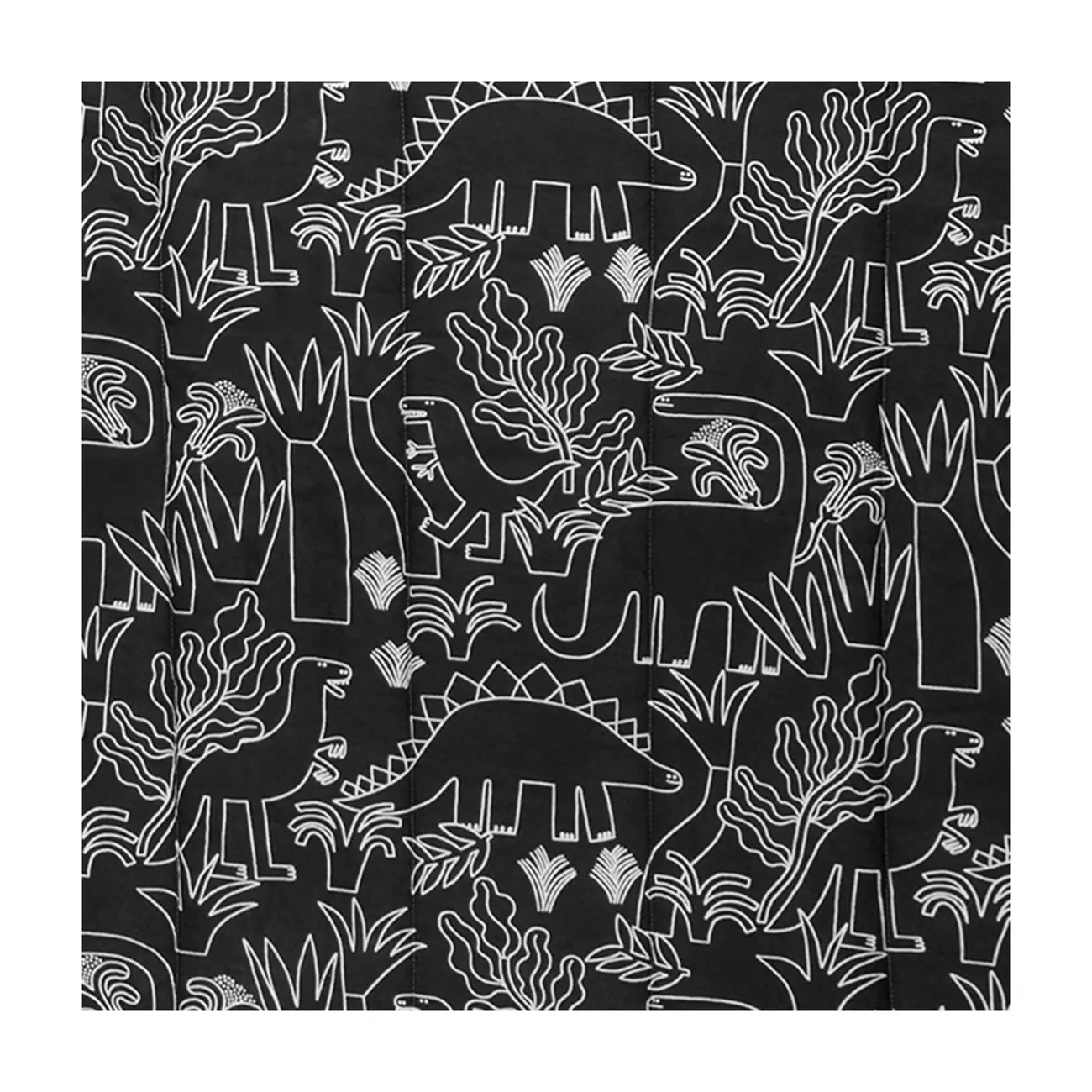 EDREDOM DE SOLTEIRO 1,60 M X 2,40 M BENTOSSAURO - OFF WHITE/PRETO - Foto 5