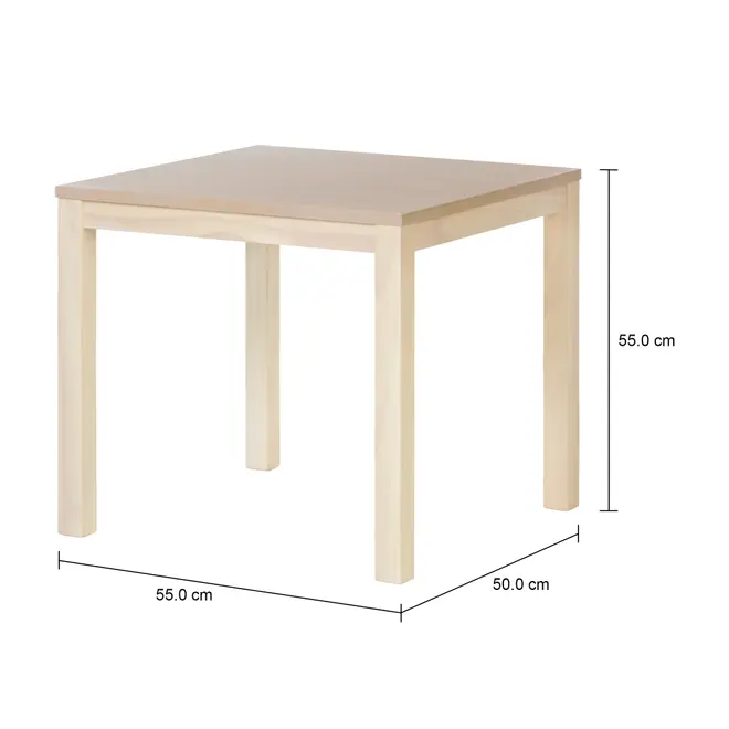TRAÇO MESA INFANTIL 55 CM X 55 CM - NATURAL WASHED - Foto 3