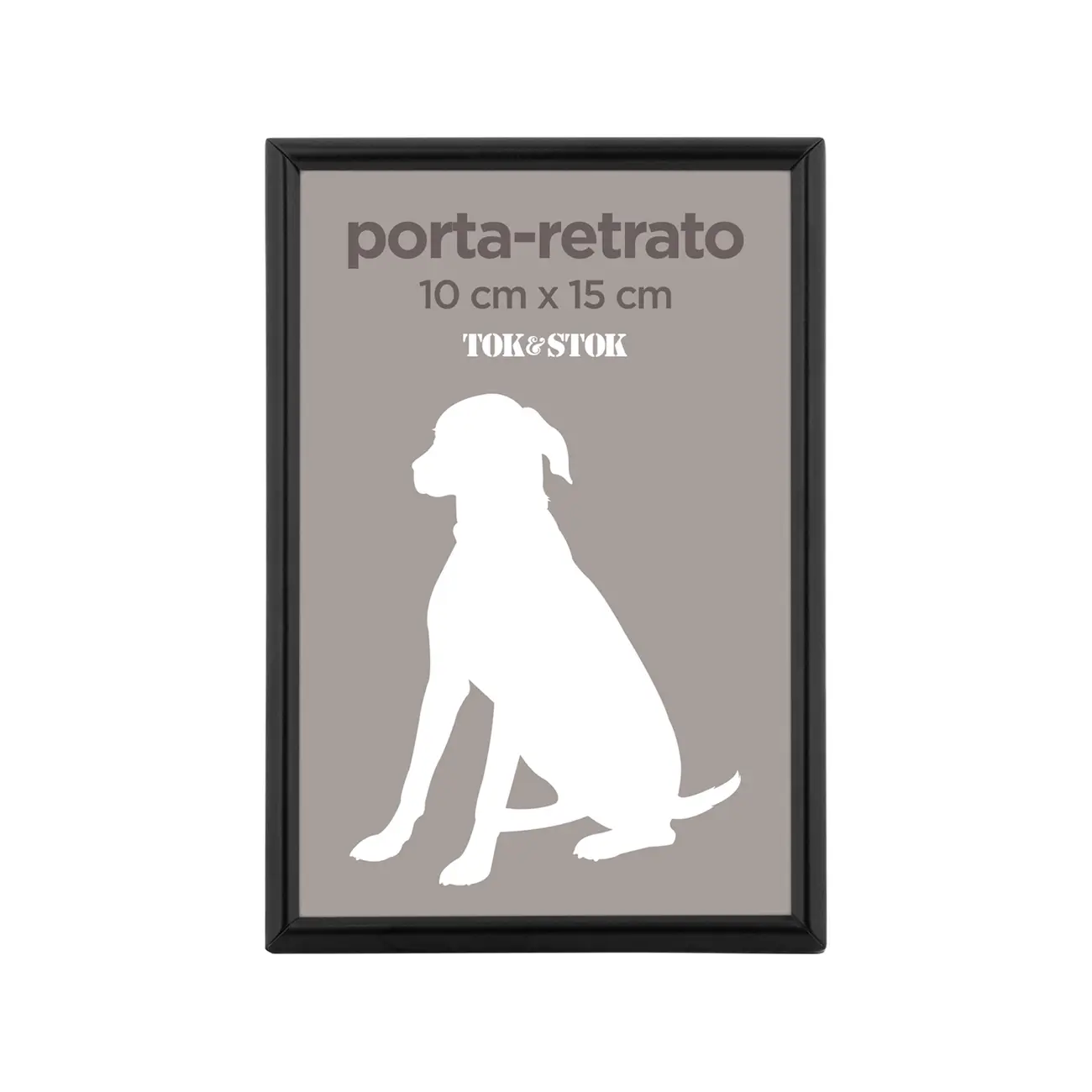 PORTA-RETRATO 10 CM X 15 CM MINIMALIST - PRETO - Foto 1