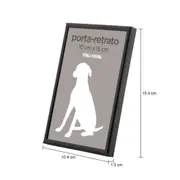 PORTA-RETRATO 10 CM X 15 CM MINIMALIST - PRETO - Foto 3