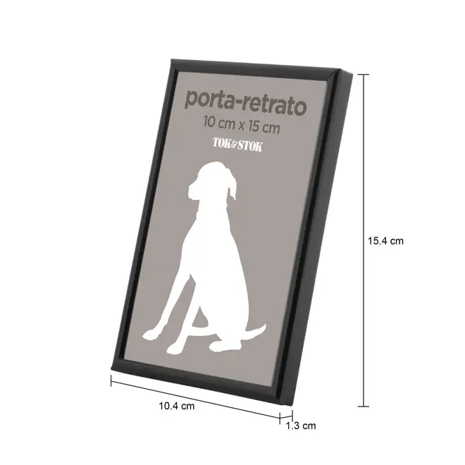 PORTA-RETRATO 10 CM X 15 CM MINIMALIST - PRETO - Foto 3