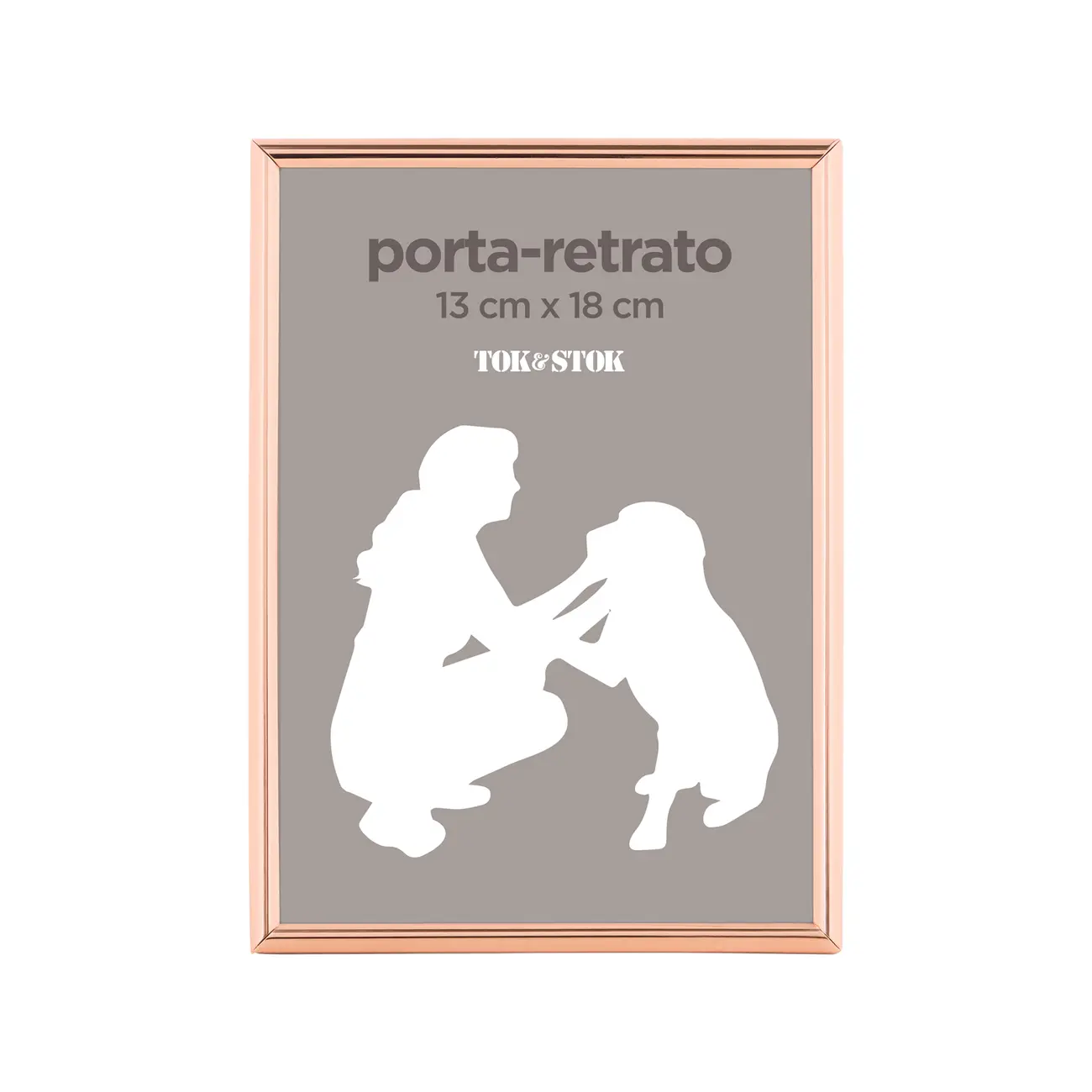 PORTA- RETRATO 13 CM X 18 CM MINIMALIST - COBRE - Foto 1