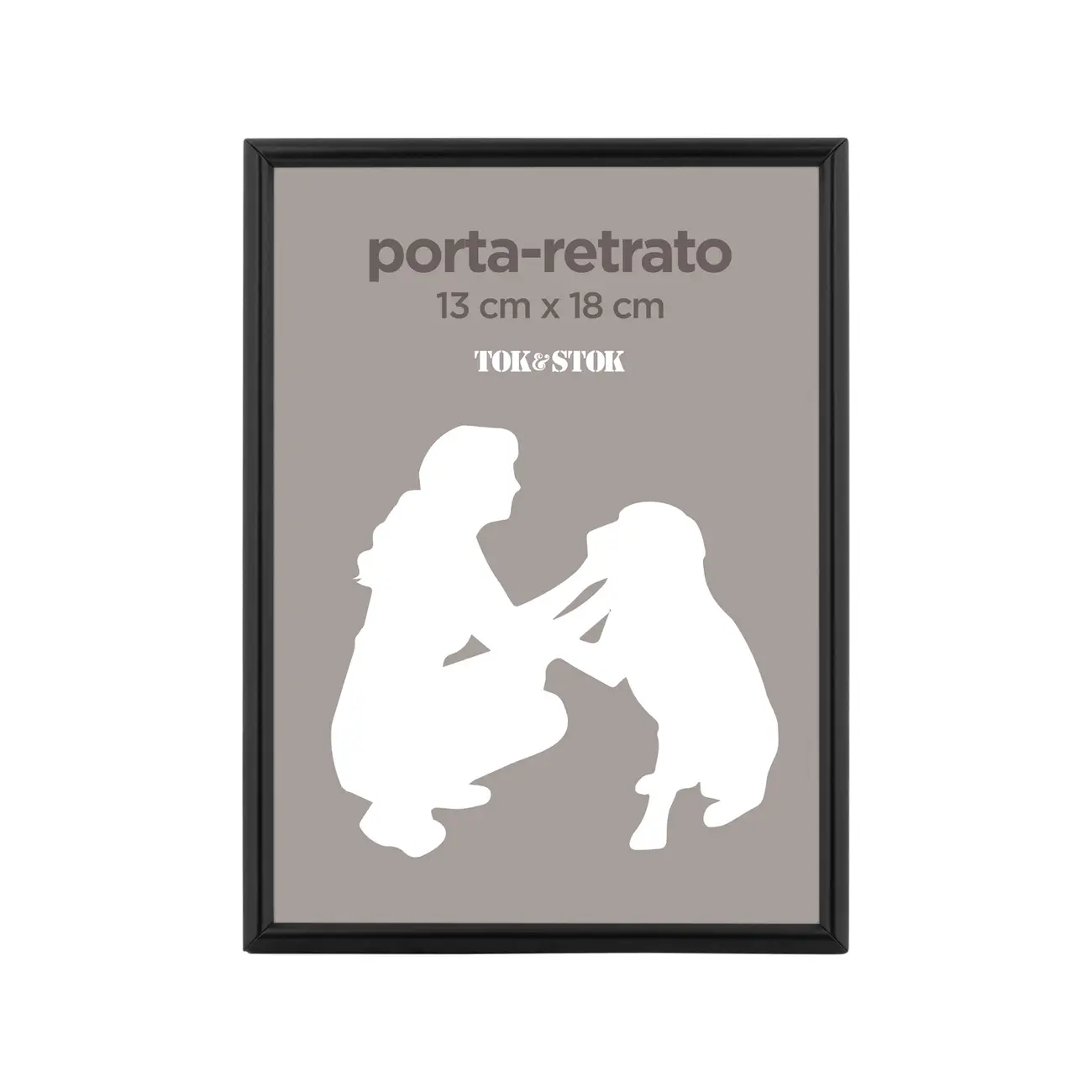 PORTA- RETRATO 13 CM X 18 CM MINIMALIST - PRETO - Foto 1
