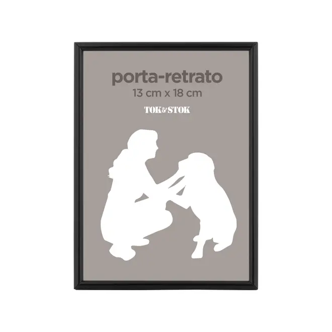PORTA- RETRATO 13 CM X 18 CM MINIMALIST - PRETO - Foto 1