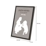 PORTA- RETRATO 13 CM X 18 CM MINIMALIST - PRETO - Foto 3