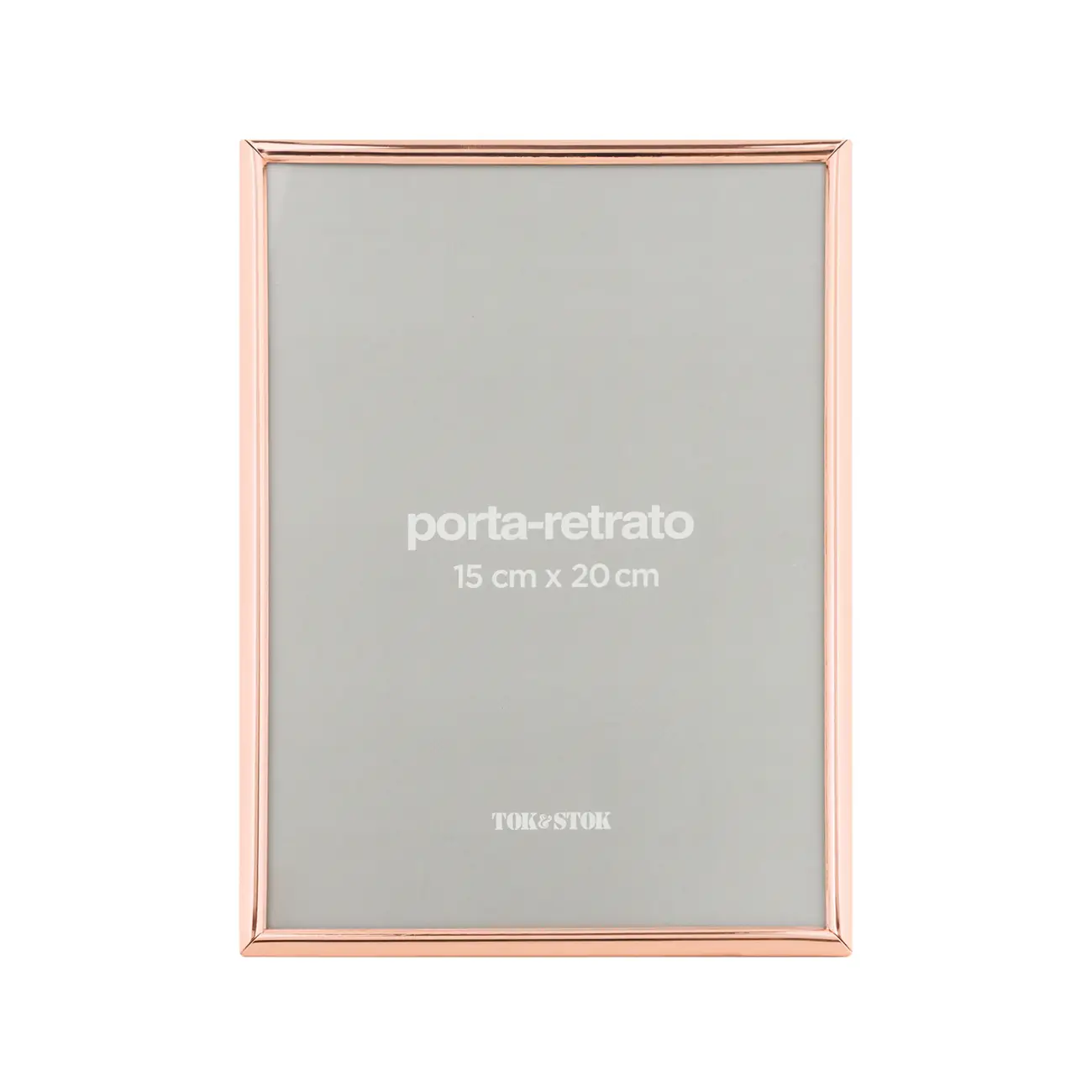 PORTA-RETRATO 15 CM X 20 CM MINIMALIST - COBRE - Foto 1