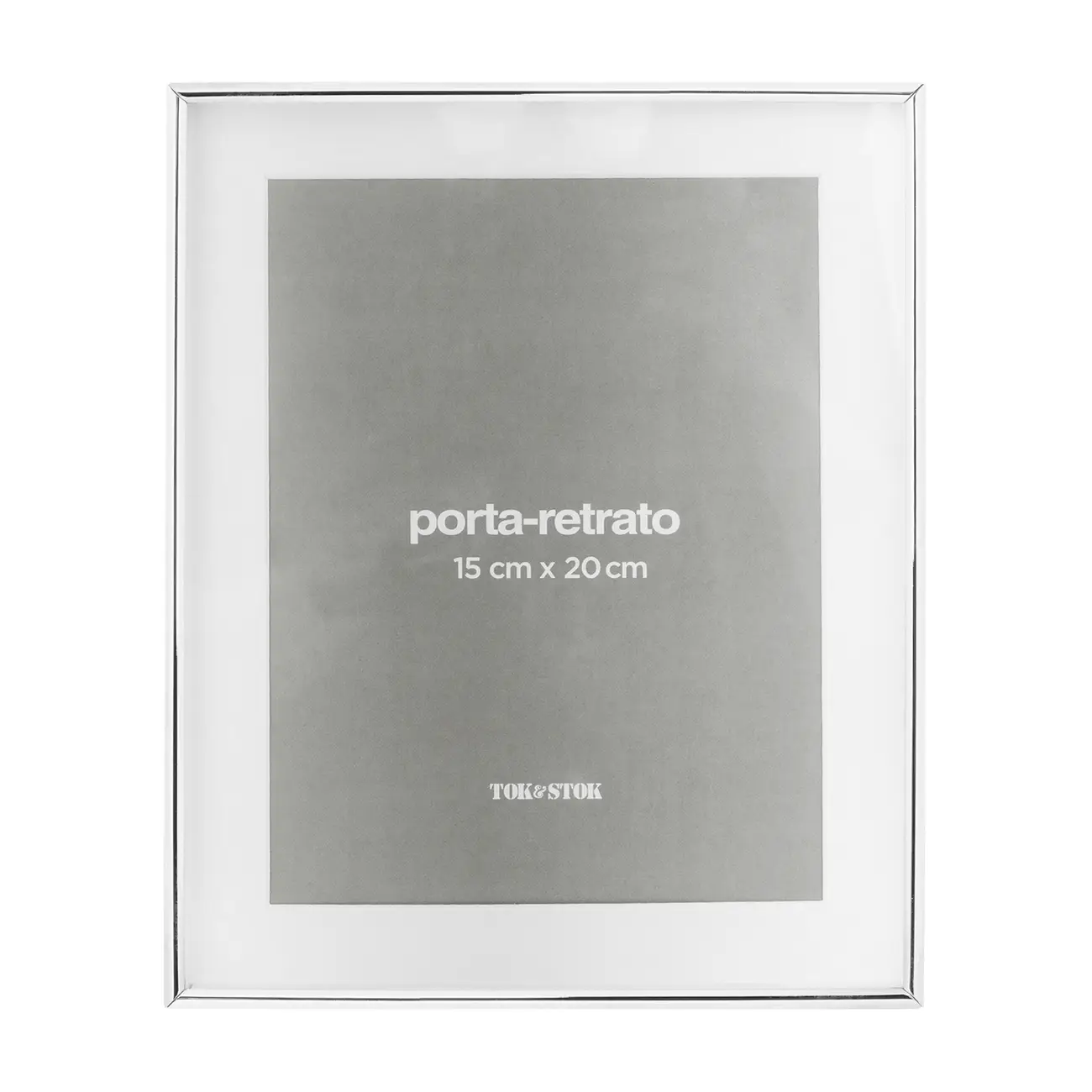 PORTA-RETRATO 15 CM X 20 CM FOCCO - PRATA - Foto 1