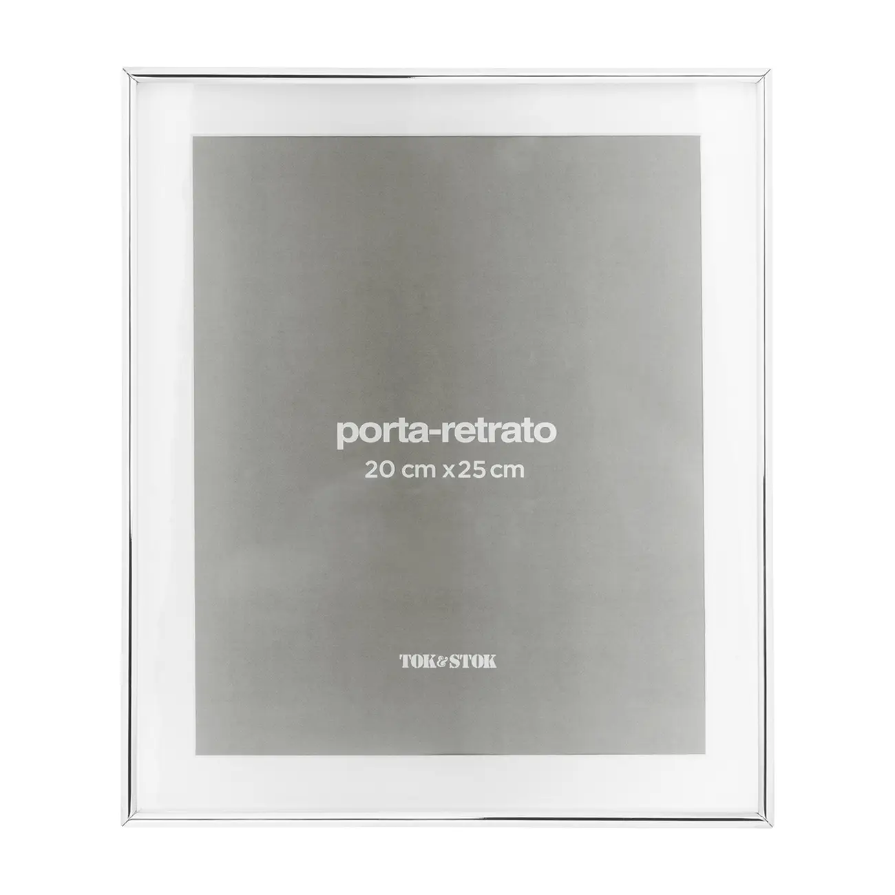 PORTA-RETRATO 20 CM X 25 CM FOCCO - PRATA - Foto 1