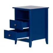 MESA DE CABECEIRA 2 GAVETAS DEVON - AZUL - Foto 3