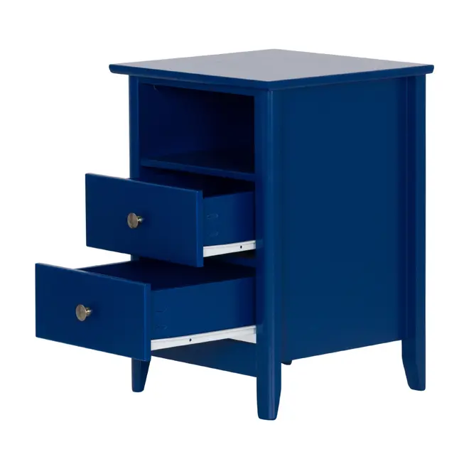 MESA DE CABECEIRA 2 GAVETAS DEVON - AZUL - Foto 3