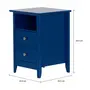 MESA DE CABECEIRA 2 GAVETAS DEVON - AZUL - Foto 5