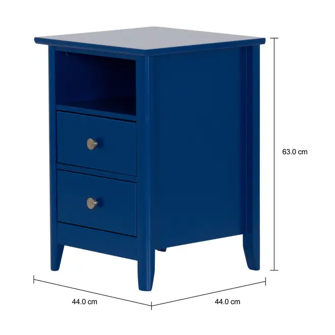 MESA DE CABECEIRA 2 GAVETAS DEVON - AZUL - Foto 5