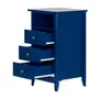 MESA DE CABECEIRA ALTA 3 GAVETAS DEVON - AZUL - Foto 3