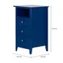 MESA DE CABECEIRA ALTA 3 GAVETAS DEVON - AZUL - Foto 5