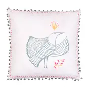 ALMOFADA 43 CM X 43 CM DELÍRIO DELÍCIA - ROSA ANTIQUE/AZUL CLARO - Foto 1