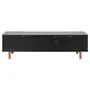 PRETO/NOZES - ANDAS RACK 2 PORTAS/ 2 GAVETAS 1,60 M X 42 CM