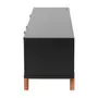 ANDAS RACK 2 PORTAS/ 2 GAVETAS 1,60 M X 42 CM - PRETO/NOZES - Foto 5