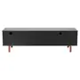 ANDAS RACK 2 PORTAS/ 2 GAVETAS 1,60 M X 42 CM - PRETO/NOZES - Foto 6
